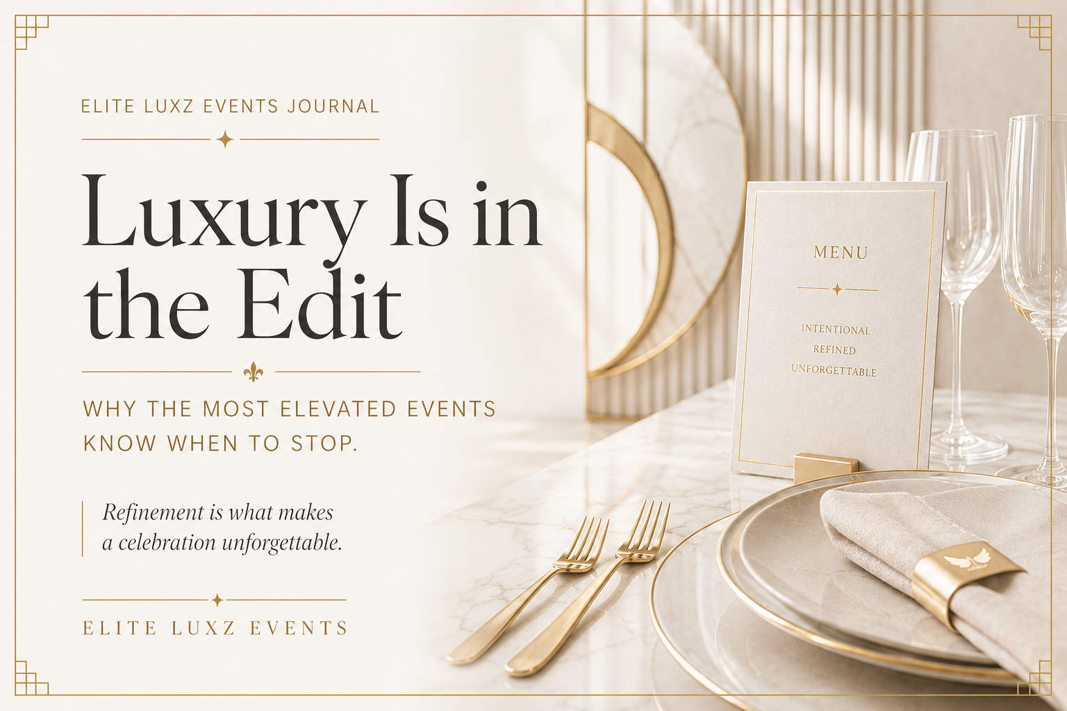 Luxury Is in the Edit: Why the Most Elevated Events Know When to Stop