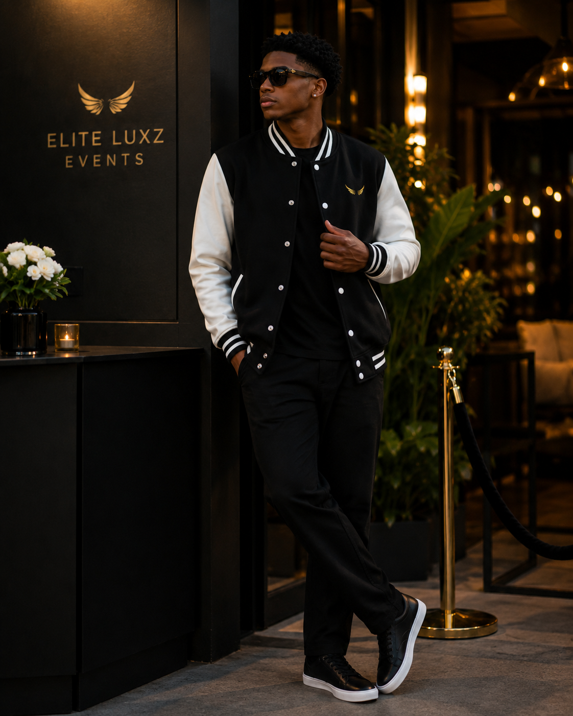 The Private Collection ⟡ Black Letterman Jacket