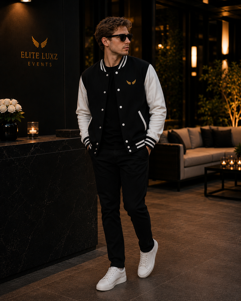 The Private Collection ⟡ Black Letterman Jacket