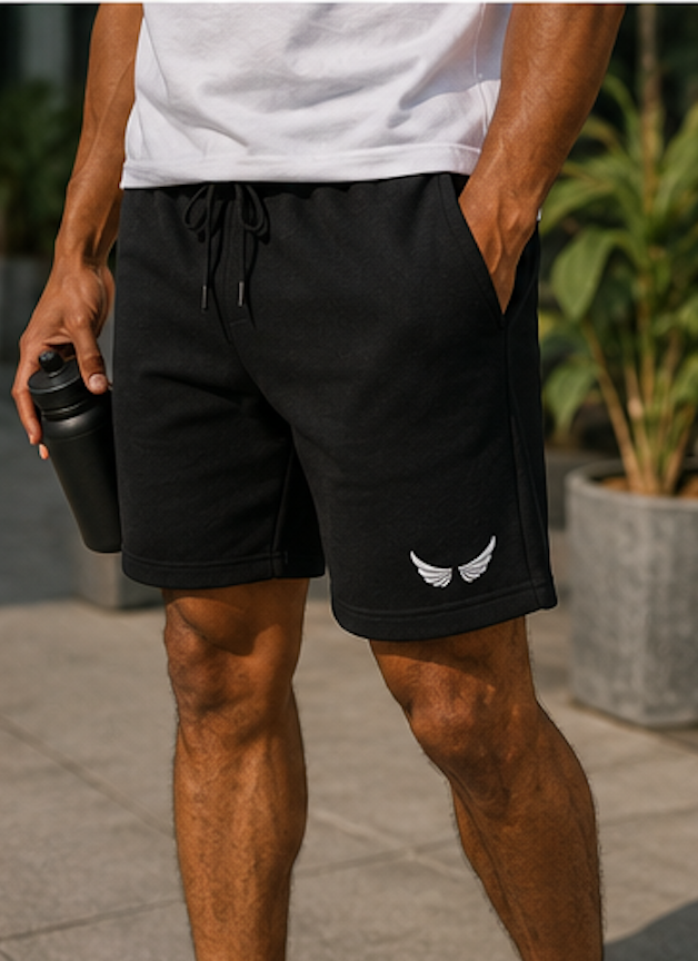The Lifestyle Collection ⟢ White Wings Fleece Shorts