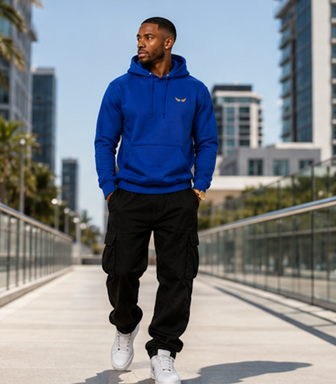 The Statement Collection ⤞ The Sovereign Wing Hoodie Royal Blue